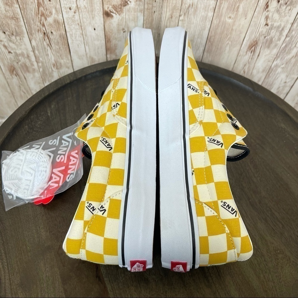 Vans Era Big Check Yolk Yellow Canvas Sneaker Size 11.5 Men - Picture 7 of 10